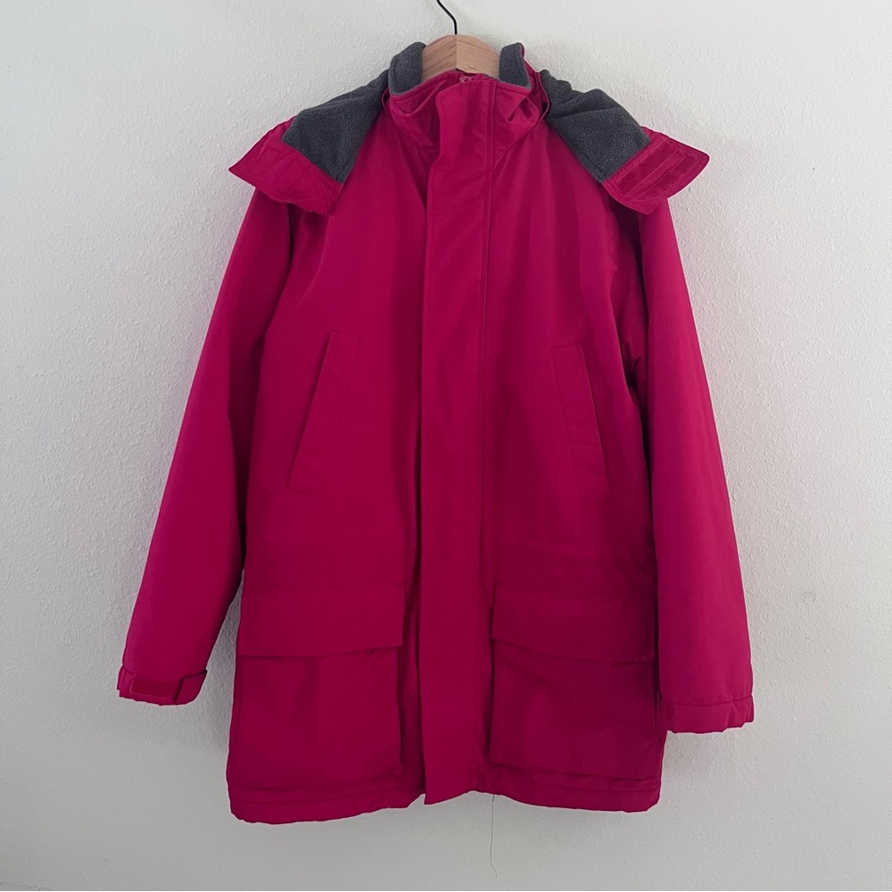 Lands End Mens Coat Medium 38-40 Barn Chore Aircore 200 Fleece Outdoor